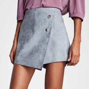 Zara Light Blue Suede Skort